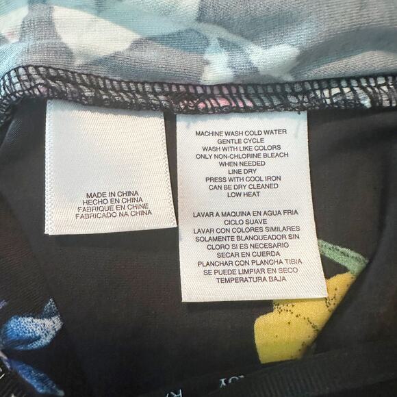 RACHEL Rachel Roy Bret Jersey Dark Floral Dress Size Large Stretch - Picture 5 of 12